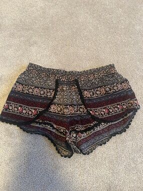 Freeze Black Multicolor Paisley Print Women’s Shorts